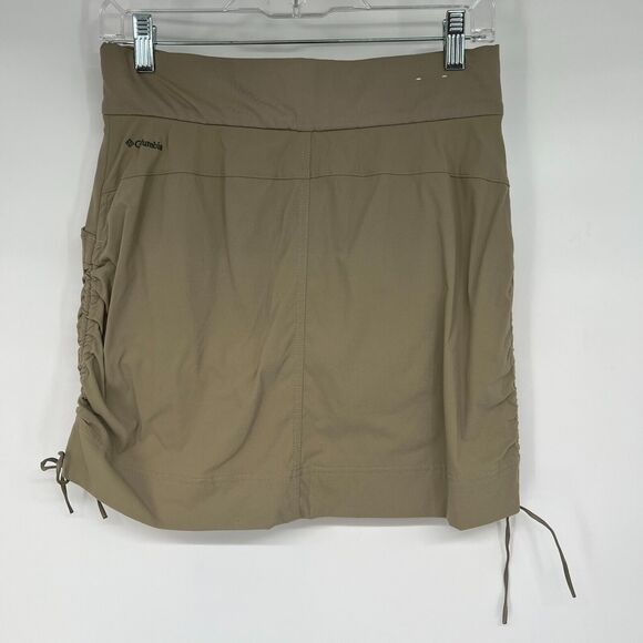 Columbia Pants - Columbia Anytime Skort Womens S Light Brown Pull On Pockets Stretch Ruched Tie